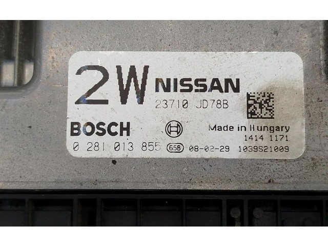 Řídící jednotka 23710JD78B, 23710JD78B Nissan Qashqai+2 2008