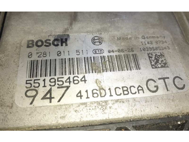 Блок управления двигателем Блок управления 55195464, 0281011511   Alfa Romeo GTV
