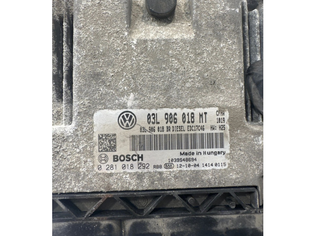 Блок управления двигателя 03L906018MT, 0281018292 Skoda Octavia Mk2 (1Z)