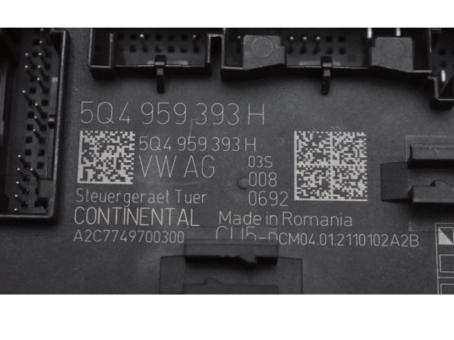 Блок управления двигателем ECU 5Q4959393H, 5Q4959393H Skoda Octavia 985