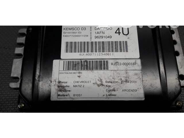 Блок управления двигателем Блок управления 96291049   Chevrolet Matiz