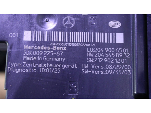 Pojistková skříňka 2049006501, 5DK00922567 Mercedes-Benz GLK (X204) 2013