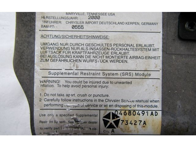 Надувная подушка для пассажира 04680491AD Chrysler Voyager