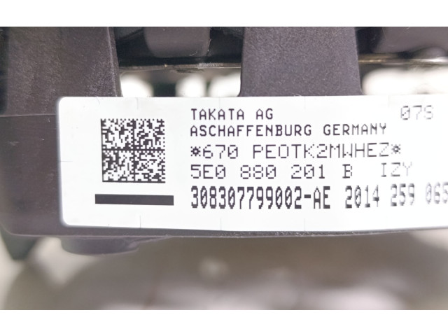 Подушка безопасности водителя 5E0880201B, 308307799002 Skoda Octavia Mk3 (5E)