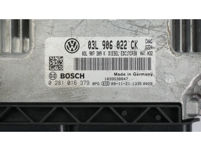 Řídící jednotka 03L906022CK, 0281016379 Volkswagen Transporter - Caravelle T5 2010