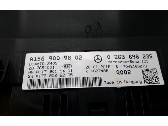 Přístrojová deska Mercedes-Benz GLA W156 2016 A1569009802