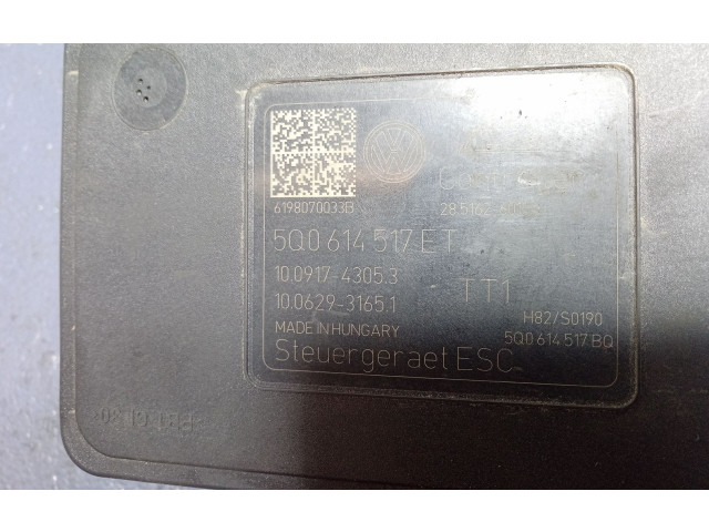Блок АБС 5Q0614517ET, 5Q0614517ET Skoda Octavia Mk3 (5E) 2013 - 2019 года