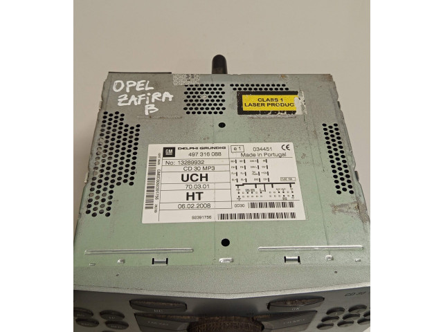 Pojistková skříňka Радио/ проигрыватель / навигация 497316088, 13289932 Opel Zafira B 2010