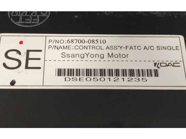 Блок управления климат-контролем 6870008510   SsangYong Rexton