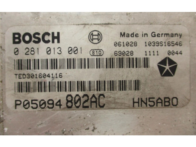 Řídící jednotka P05094802AC Chrysler Voyager