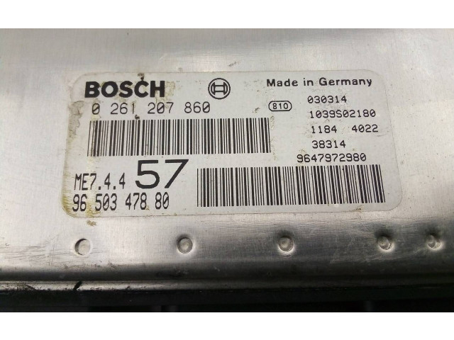 Řídící jednotka 0261207860 Citroen C3 Pluriel 2005