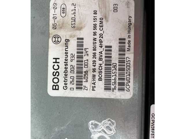 Блок управления 0260002932, 9643926680 Citroen C8