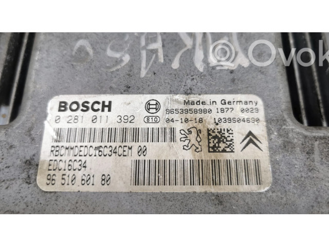 Řídící jednotka 0281011392, 9653958980 Citroen Xsara Picasso 2004