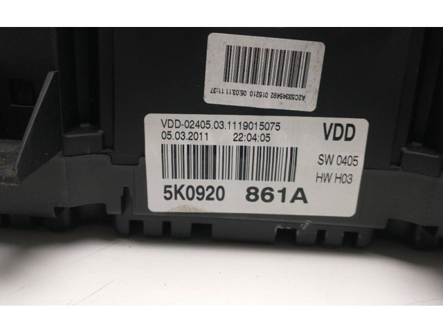Панель приборов 5K0920861A Volkswagen Golf VI