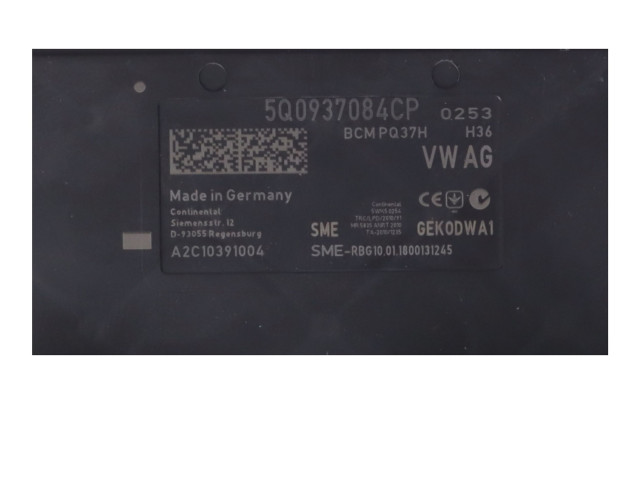 Pojistková skříňka Řídící jednotka BSM 5Q0937084CP Audi A3 S3 8V 2018