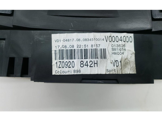 Панель приборов 1Z0920842H Skoda Octavia Mk2 (1Z)