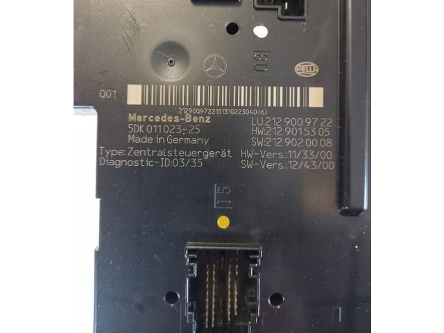 Pojistková skříňka 2129009722, 5DK01102325 Mercedes-Benz E AMG W211 2013