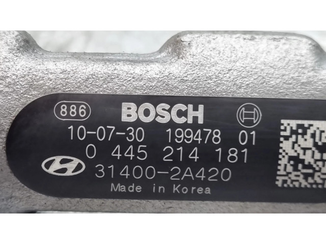 Vstřikovací lišta 0445214181, 314002A420 Hyundai ix35 pro naftový motor 1.7