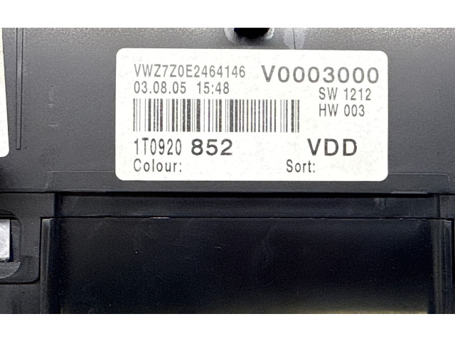 Панель приборов 1T0920852, VWZ7Z0E2464146 Volkswagen Caddy