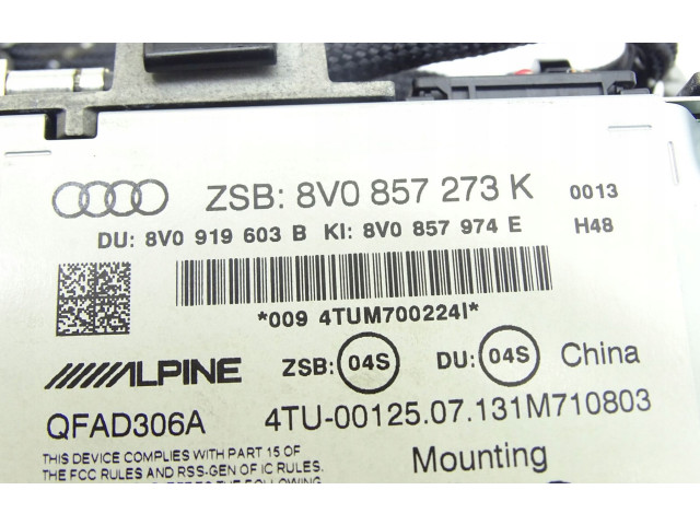 Дисплей    8V0857273K, 8V0857273K   Audi A3 S3 8V
