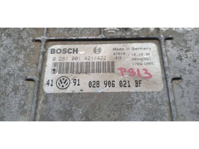 Блок управления двигателем Блок управления 0281001421, 028906021BF Volkswagen Golf III
