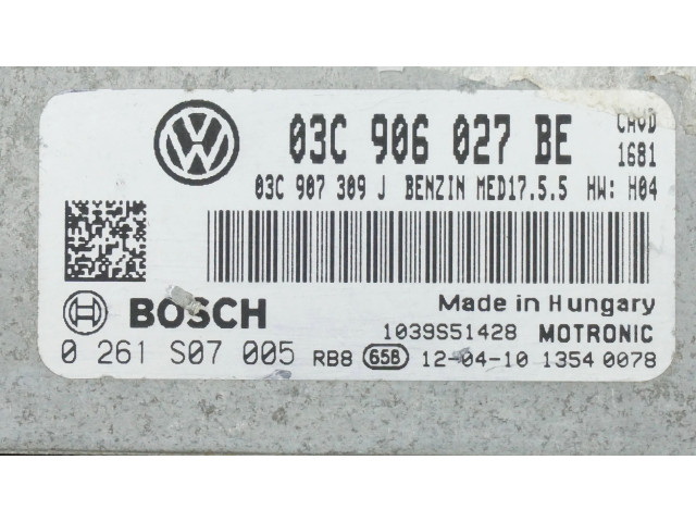 Блок управления двигателя 03C906027BE, 0261S07005   Volkswagen Jetta VI