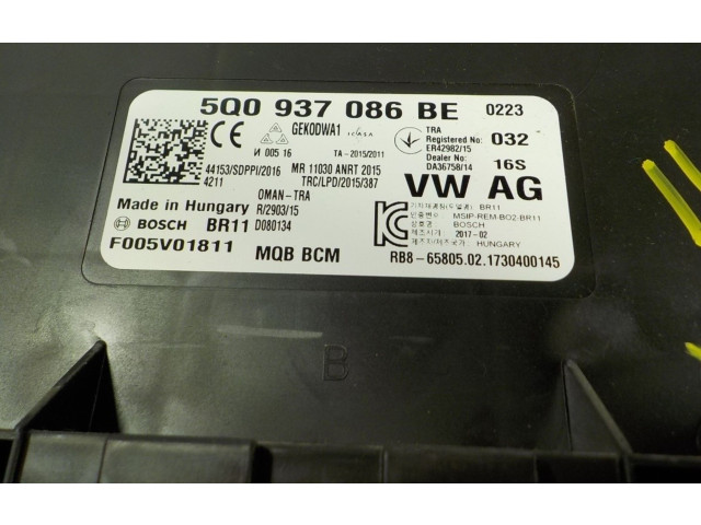 Блок управления 5Q0937086BHZ00, 5Q0937086BE   Skoda Octavia Mk3 (5E)