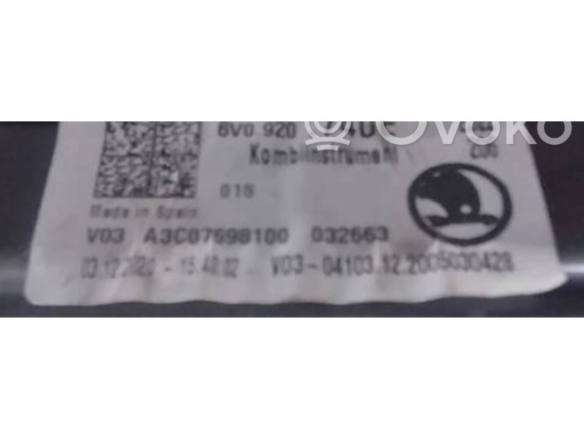 Панель приборов 6V0920740E, C99ZC0 Skoda Fabia Mk3 (NJ)