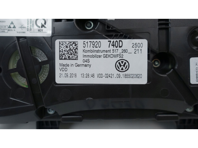 Панель приборов 517920740D, 517920740D   Volkswagen Golf Sportsvan       