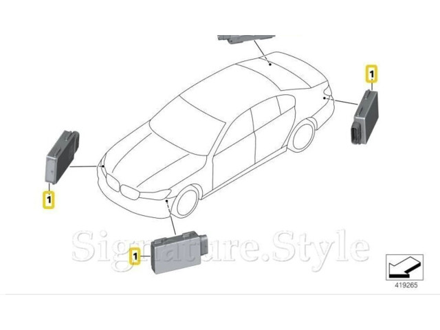 Датчик слепых зон 30342631501Q, 34010054A   BMW X3 E83