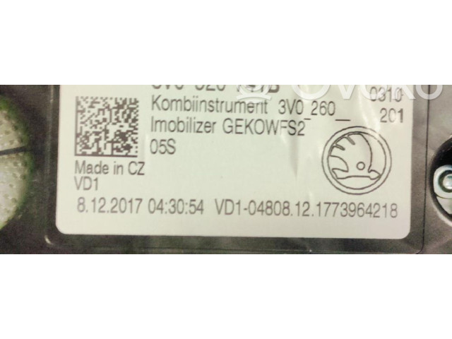 Панель приборов 3V0920741B Skoda Superb B8 (3V)