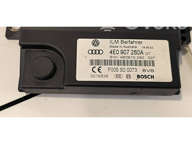 Блок управления 4F0907280A, F005S00073   Audi A8 S8 D3 4E