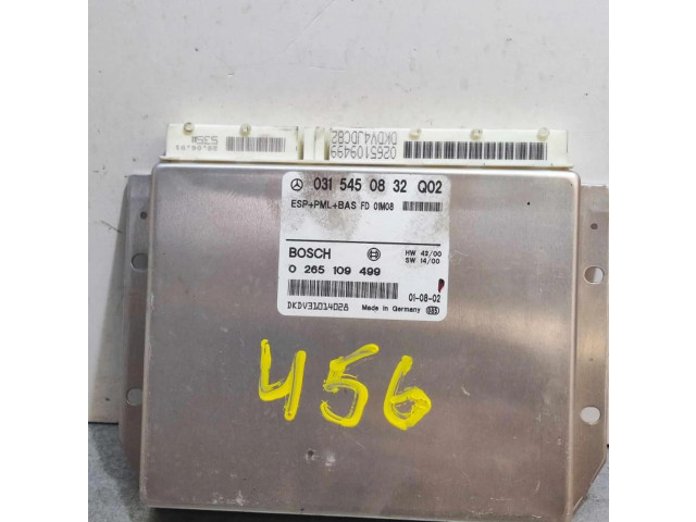Řídící jednotka 0265109499, CENTRALITAMOTORUCE Mercedes-Benz E W210