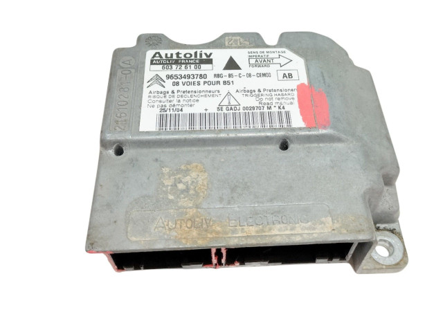 Блок подушек безопасности 9653493780 Citroen C4 I