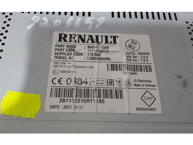 Дисплей 281152215R Renault Trafic III (X82)