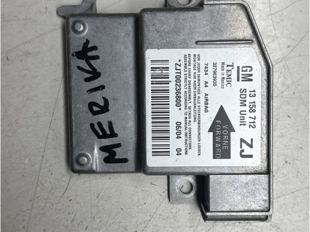 Блок подушек безопасности 13158712, 327963935   Opel Meriva A