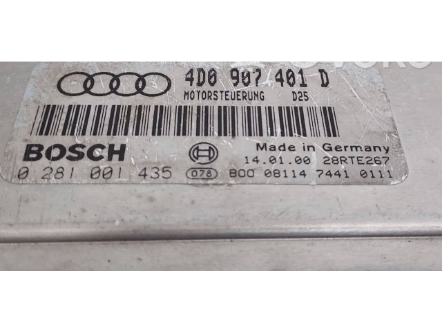 Блок управления двигателя Audi A8 S8 D2 4D