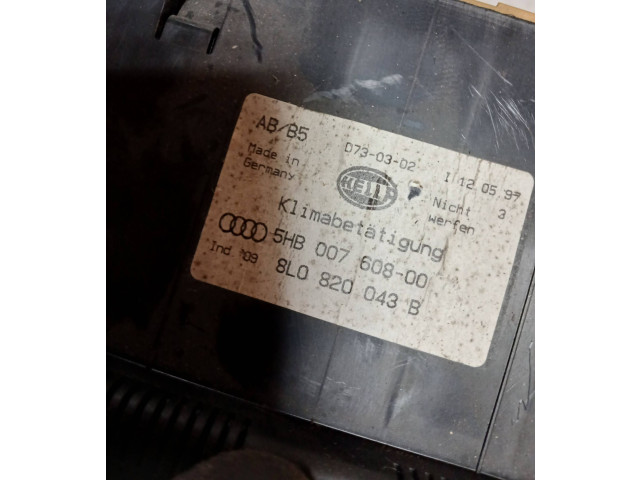 Блок управления климат-контролем 5HB00760800, 8L0820043B Audi A3 S3 8L