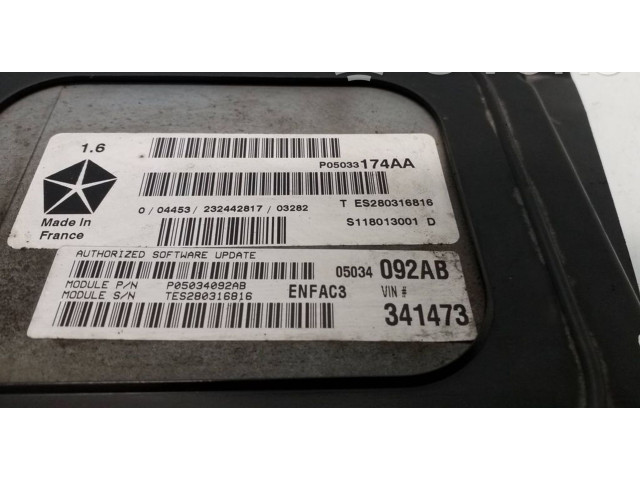 Блок управления двигателя P05033174AA, ES280316816   Chrysler PT Cruiser