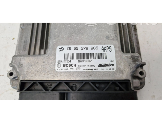 Блок управления двигателя 55578665, 0281017595   Saab 9-5