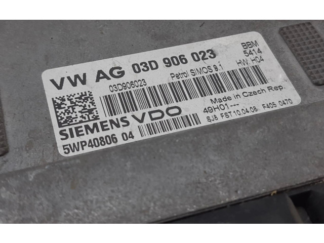 Блок управления двигателем Блок управления 03D906023 Skoda Fabia Mk2 (5J)