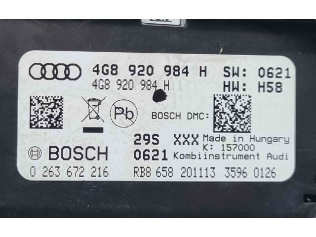 Панель приборов 4G8920984H Audi A7 S7 4G