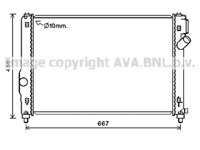 Радиатор охлаждающей жидкости 95227749, 95227749 Chevrolet Aveo