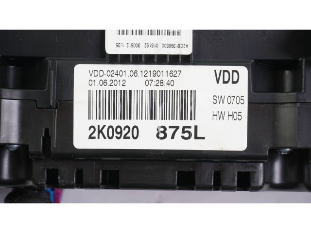 Панель приборов 2K0920875L, A2C35028500   Volkswagen Caddy       