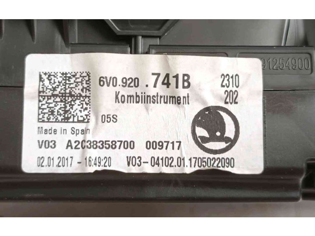 Панель приборов 6V0920741B Skoda Fabia Mk3 (NJ)