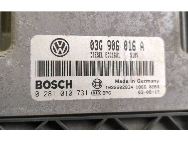 Řídící jednotka 03G906016A, 0281010731 Audi A6 S6 C6 4F 2009