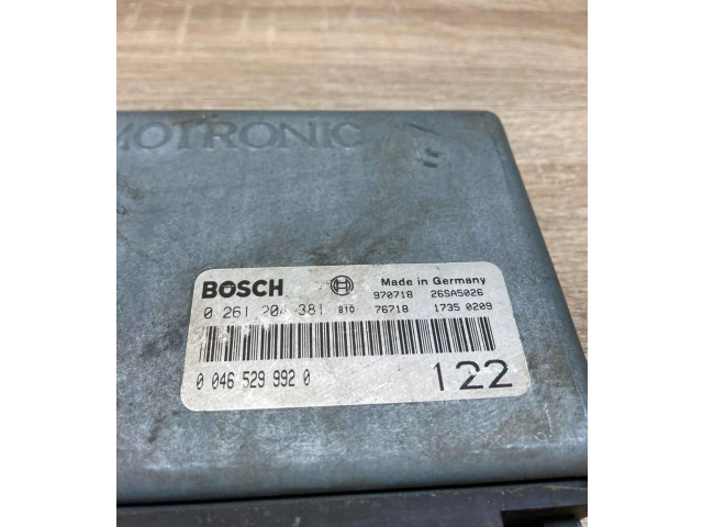 Блок управления двигателем Блок управления 00465299920, 0261204381   Fiat Marea