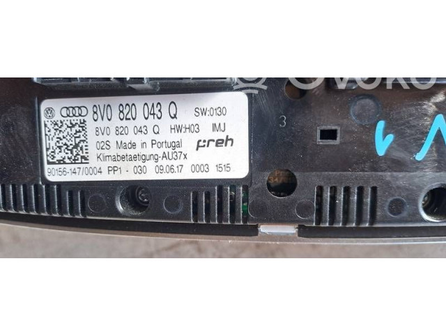Блок управления климат-контролем 8V0820043Q, 901561470004 Audi A3 S3 8V