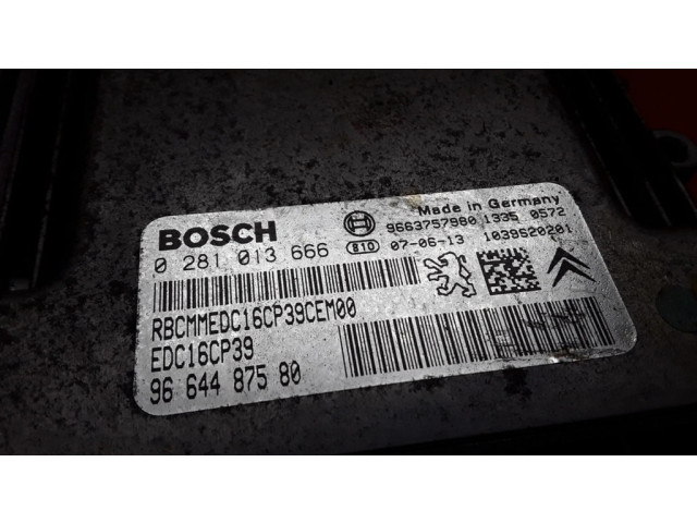 Блок управления двигателя 9664487580, 0281013666   Citroen C-Crosser