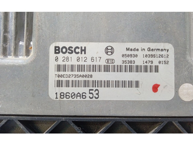 Блок управления двигателя 1860A653, 0281012617 Mitsubishi Grandis